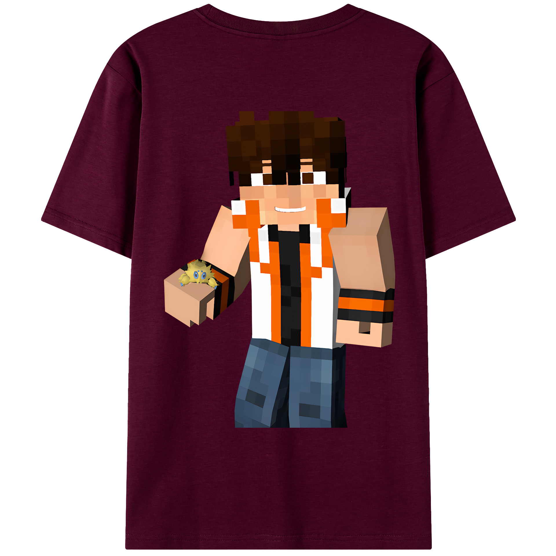 （画像用） マインクラフト ブロックの世界 Minecraft MC Block world レディース半袖Tシャツ(バックプリント)